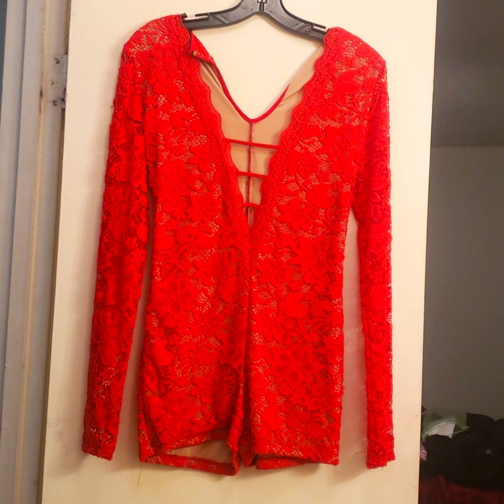 Sexy Red Romper